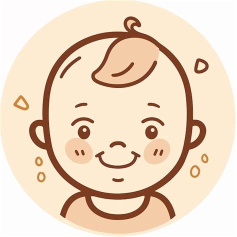 Premium Vector | A drawing of a baby with a baby on his head