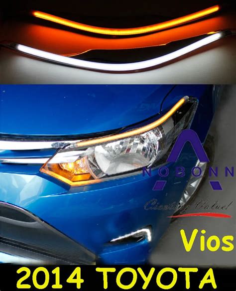 Vios Daytime Light 2014~2016 Free Ship Led Vios Fog Light 2ps Set Reiz Prado Camry Vigo Vios In