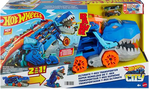 Hot Wheels City T Rex Mega Transporter Zestaw Z Transporterem