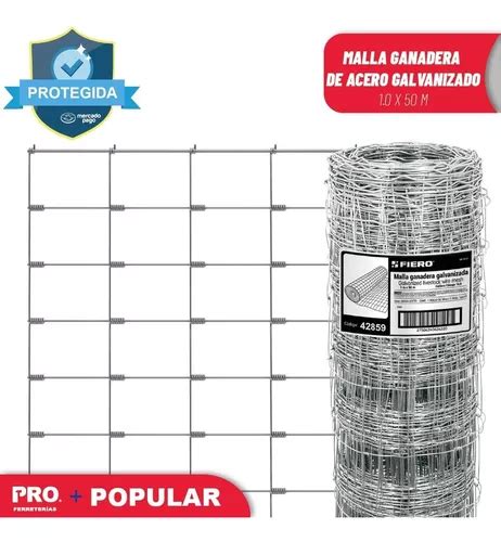 Malla Ganadera De Acero Galvanizado X M