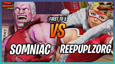 FIRST TO 5 SOMNIAC M BISON Vs REEPUPLZORG R Mika Street Fighter V