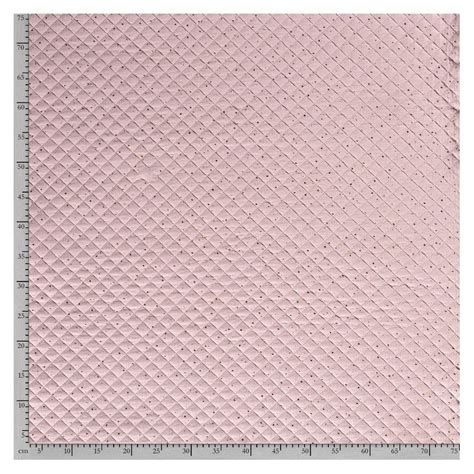 Tissu Double Gaze Matelassé Studs Vieux Rose Mercerie Saint Pierre