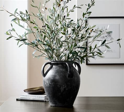 Faux Olive Branch Artificial Flowers Pottery Barn Faux Plants