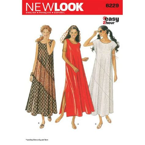 New Look Sewing Pattern 6229 Misses Dresses Size A 8 10 12 14 16 18