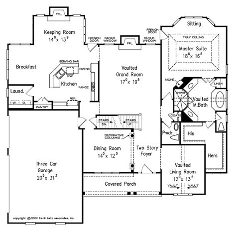 Colonial Style House Plan 4 Beds 35 Baths 3024 Sqft Plan 927 599