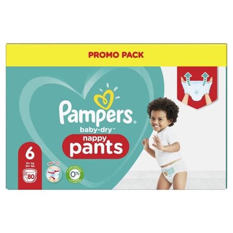 Couches Culottes PAMPERS Taille 6 15kg Paquet De 80 Couches