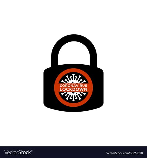 Coronavirus Lockdown Symbol Pandemic Royalty Free Vector