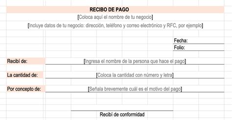 Ejemplo De Recibo De Pago En Excel Image To U