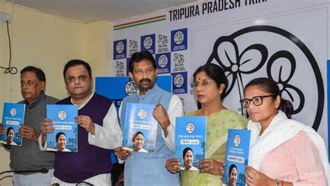 Tripura Polls Tmc Releases Party Manifesto Promises Bengal Model