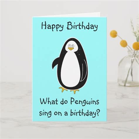 Penguin Birthday Card | Zazzle | Penguin birthday, Birthday wishes for twins, Birthday cards