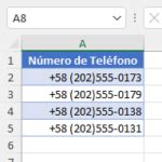 Formatear Números de Teléfono con Guiones en Excel y Google Sheets