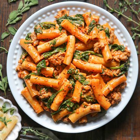 Creamy Sausage Rigatoni One Pot Minute Meal Julia S Album