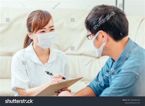 Nurse Male Patient Interviewing Stock Photo Shutterstock