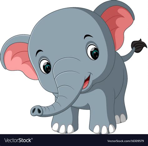 Cute Elephant Cartoon Royalty Free Vector Image