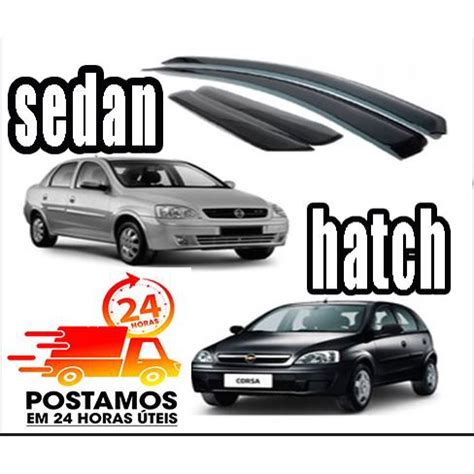 Calha De Chuva Defletor Pts Corsa Sedan Hatch Segunda Gera O A