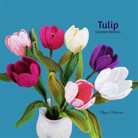 Crochet Tulip Flower Pattern Photo Tutorial - Etsy