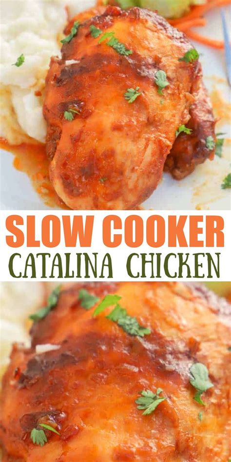 Slow Cooker Catalina Chicken In 2024 Catalina Chicken Slow Cooker