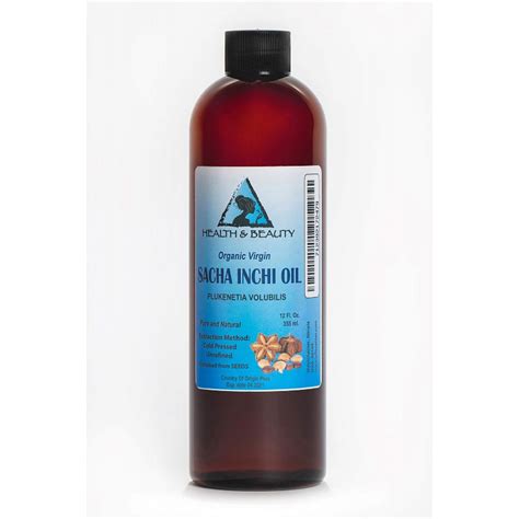 Sacha Inchi Oil Unrefined Organic Carrier Virgin Cold Pressed Natural