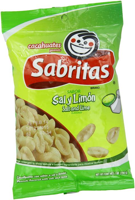 Buy Sabritas Salt And Lime Peanuts 7 Ounce Pack Of 6 Online At