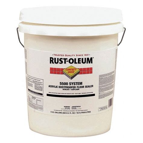 Rust Oleum 5 Gal Sealer Low Gloss Finish Clear Water Base 251283 Zoro