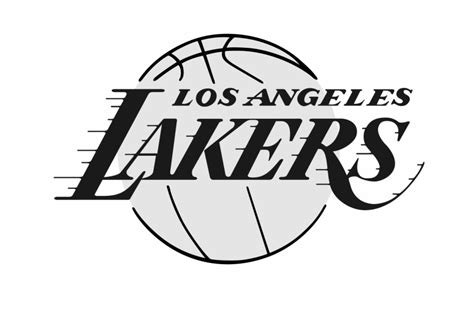 lakers black and white - Clip Art Library