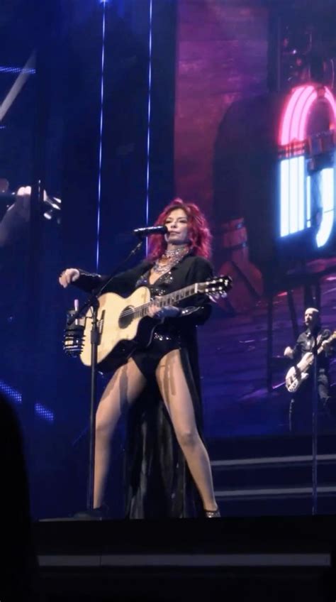 Shania Twain 58 Performs In Tiny Black Bottoms And Matching Top After