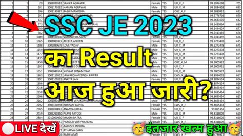 Ssc Je Result Ssc Je Result Kab Aayega Ssc