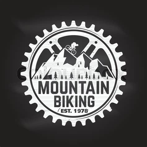 Mountain Biking Vector Illustration Stock Vector Colourbox