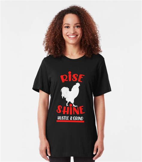 Rise And Shine Hustle Grind Funny Chicken Distressed Funny Chicken