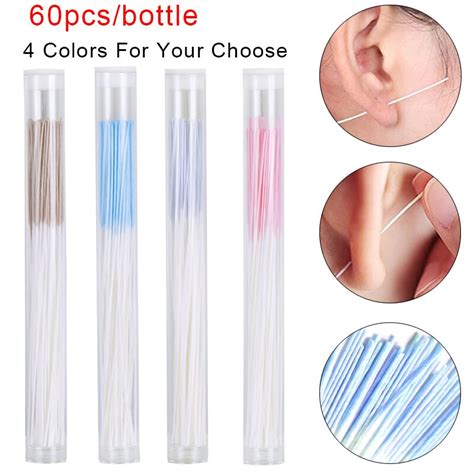 Pcs Pierced Ear Cleaning Set Herb Solution Paper Floss Ear Hole