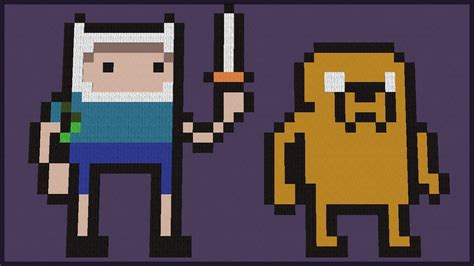 Minecraft Construindo Pixel Art Da Hora De Aventura Adventure Time