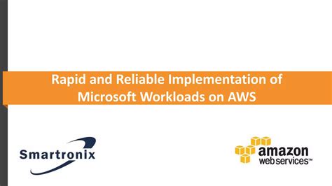 Aws Partner Webcast Rapid And Reliable Implementation Of Microsoft