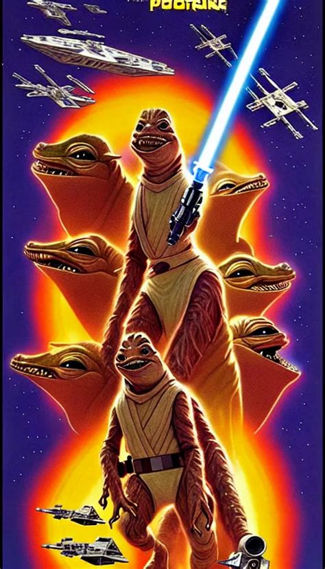 Movie Poster For The New Star Wars Movie Jarjar In Stable Diffusion