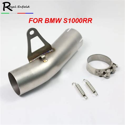 S1000R Motorcycle Exhaust Middle Link Pipe Slip On Tube For BMW S1000R