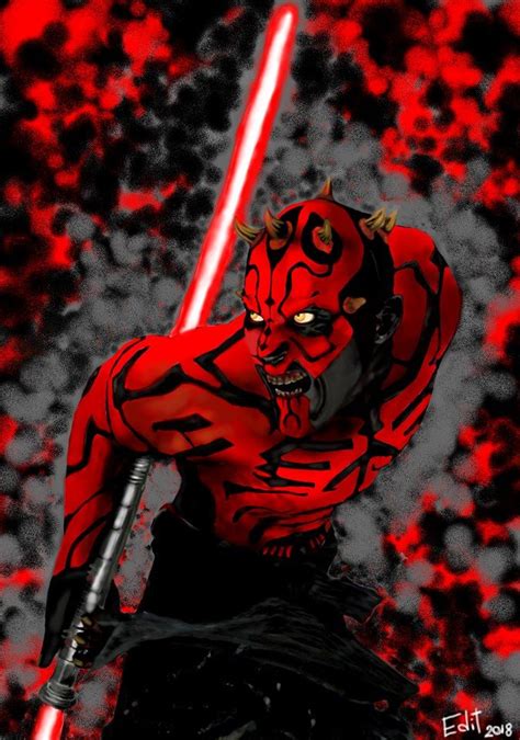 Darth Maul Sith Lord By Edit Digital Art My Crazy Obsession Lol