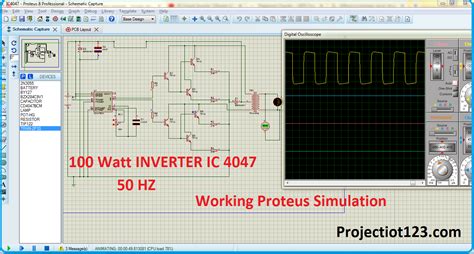 100 Watt Inverter Circuit Ic 4047 Pinout Proteus Simulation Projectiot123 Technology