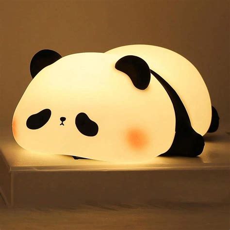 Pe A Luz Noturna De Panda L Mpada De Silicone Macio Decora O De