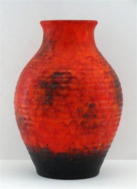 D Mler Breiden Mid Century Orange And Brown West German Vase Mid