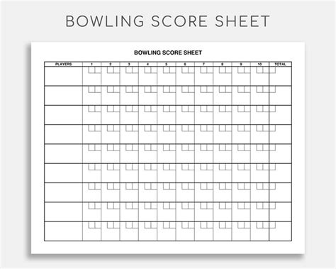 36 Printable Bowling Score Sheet Templates And Examples 57 Off