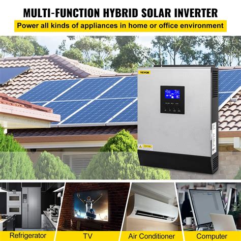 Vevor Hybrid Solar Inverter Kva W Pure Sine Wave Off Grid