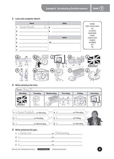 5th Vocab Unit1 Repaso 2 Lesson 1 Vocabulary Reinforcement Unit 1