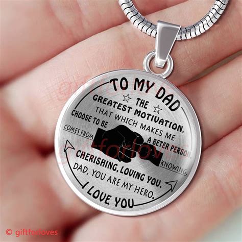 To My Dad Luxury Necklace Best T For Dad From Children Dad