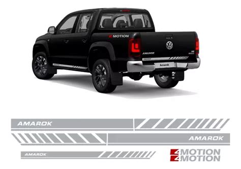 Kit Adesivo Faixa Lateral Traseira Vw Amarok Motion Branco