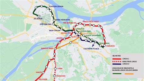 MAPA Kako Bi Trebalo Da Izgleda Idealna Trasa Beogradskog Metroa