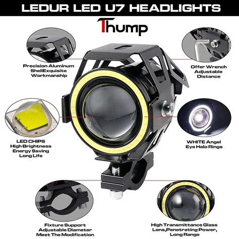 Thump Thu W P U Cree Fog Light Universal Spotlight With Hi Lo Flashing