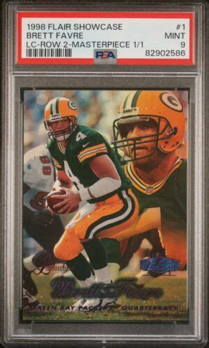 1998 Flair Showcase MASTERPIECE Brett Favre 1 1 PSA 9 MINT Legacy Row 2