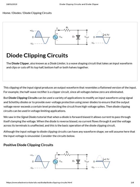 Clippers And Clampers Pdf Diode Pn Junction