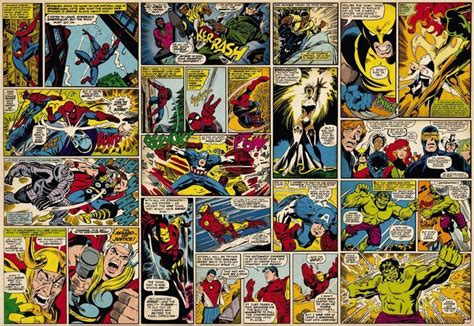 Super Hero Comic Wrapping Paper 427 Marvel Comic Heroes Crafts