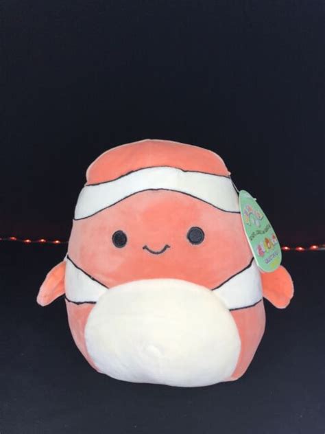 Squishmallow 8 Kellytoy Squishmallows Clownfish Ricky Plush Stuffed