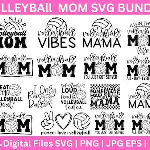 Volleyball Mom Svg Bundle Volleyball Mom SVG Somebody S Loud Mouth